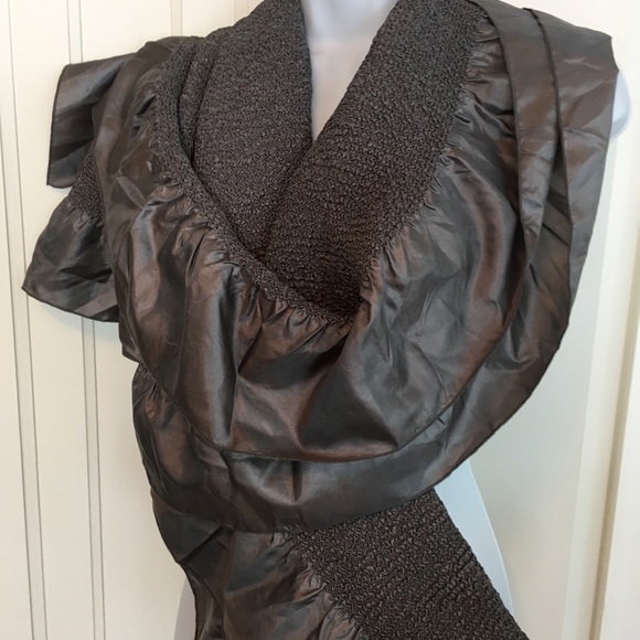 Nine West Accessories - NWOT grey silk-like scarf &/or shawl/wrap 84x 18”
